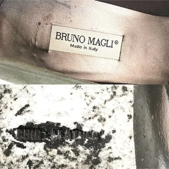 Bruno Magli Women’s Square Toes Suede Pumps Heels Dark Olive Green - Picture 5 of 12